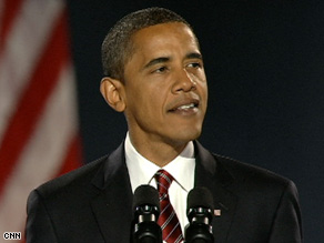 Barack Obama, addressing supporters after his victory, was an unlikely nominee not that long ago.