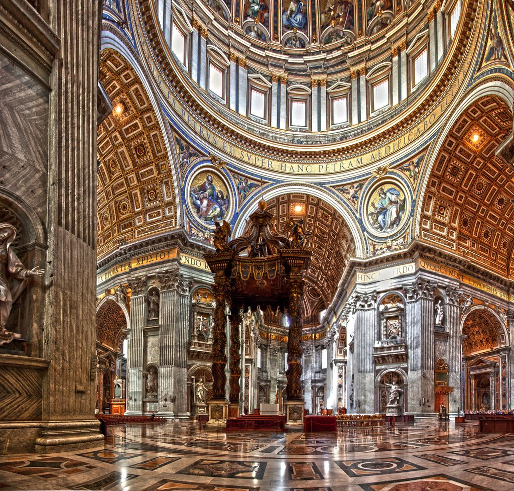 Peter&#39;s Basilica illuminates the skyline of Rome. Description from  arounddeglobe.com. I searched for this on bi… | St peters basilica, St  peters cathedral, Basilica