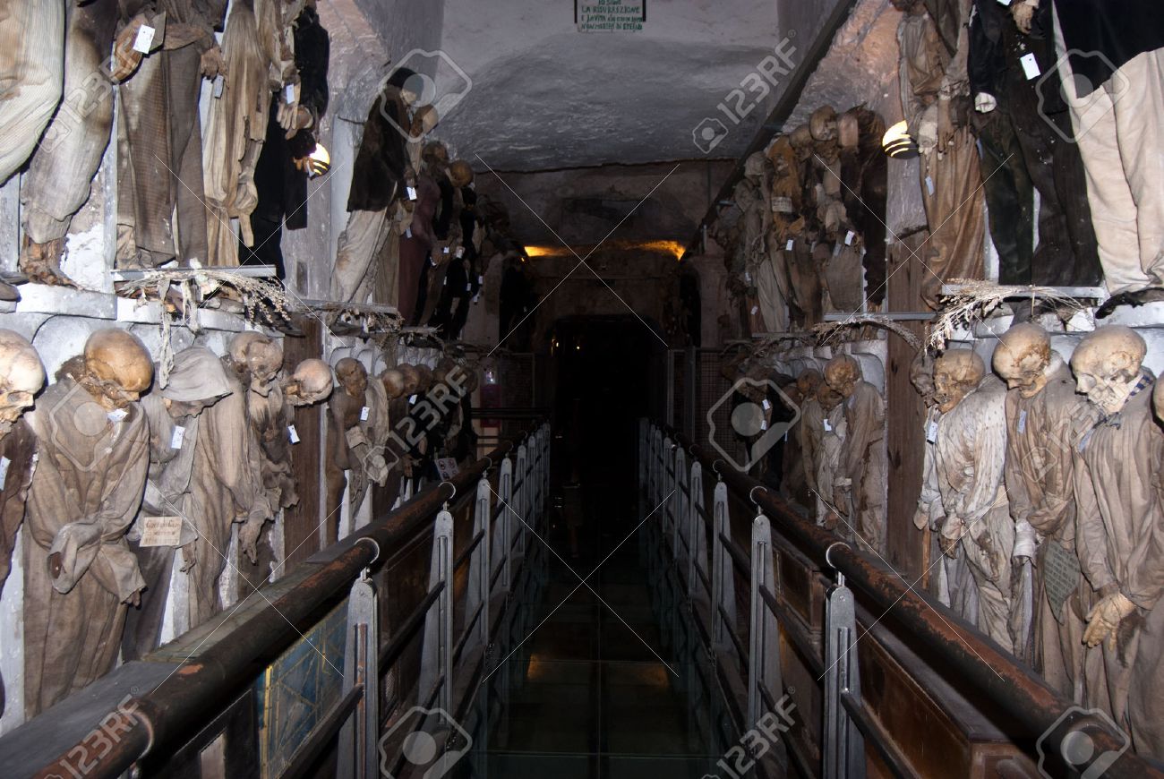 PALERMO - ITALY, JUNE 09, 2014: Catacombs Of The Capuchins Are.. Stock  Photo, Picture And Royalty Free Image. Image 29327975.