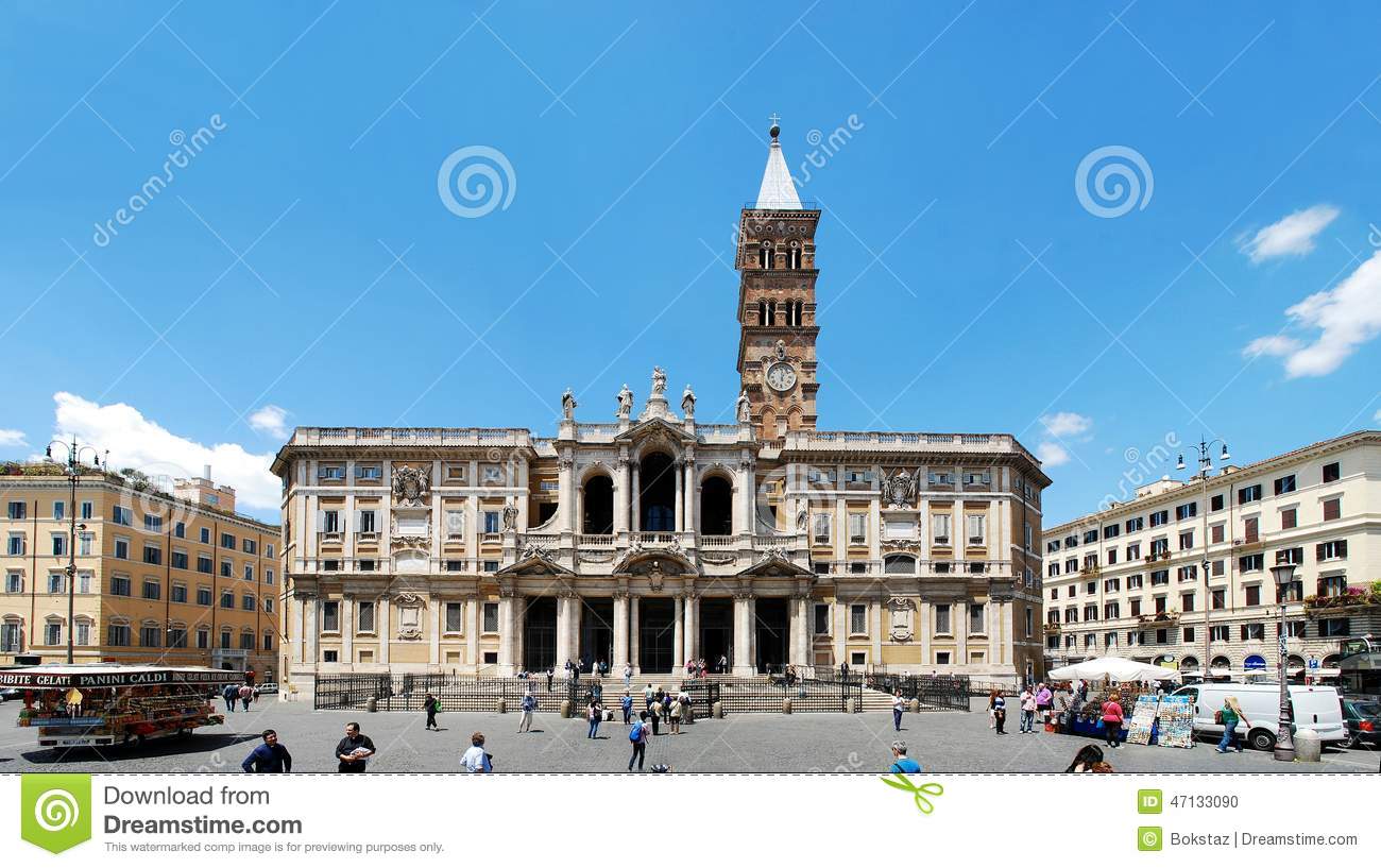Basilica Santa Maria Maggiore - Rome - Outside Editorial Image - Image of  major, catholic: 47133090