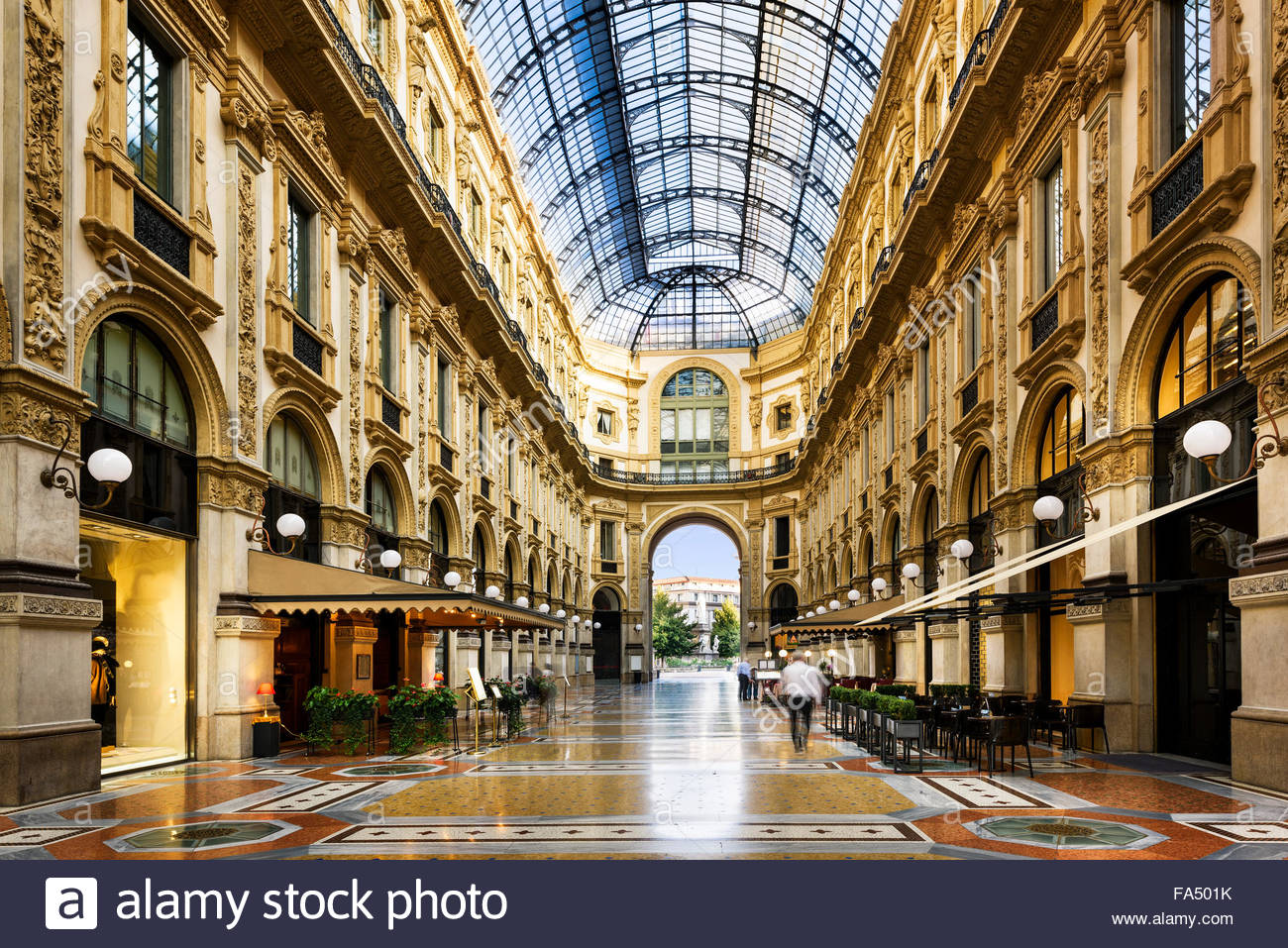 Glass dome of Galleria Vittorio Emanuele in Milan, Italy Stock Photo - Alamy