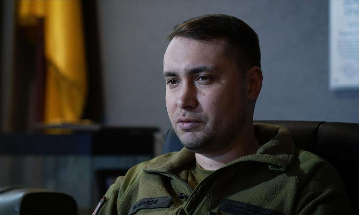 Chỉ huy tình báo quân đội Ukraine, thiếu tướng Kyrylo Budanov trong cuộc phỏng vấn công bố ngày 14/5, Ảnh: Sky News.