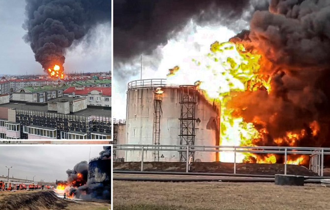 Kremlin accuses Ukraine of Air Attack on Oil Depot in Belgorod, Russia