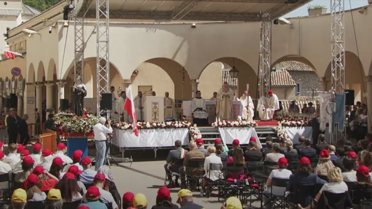 Cardinal Pietro Parolin in Cascia, Italy