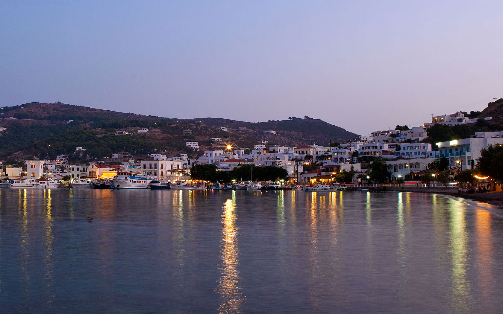 Island of Patmos Map - Location of Chris Hotel in Skala Patmos Greece