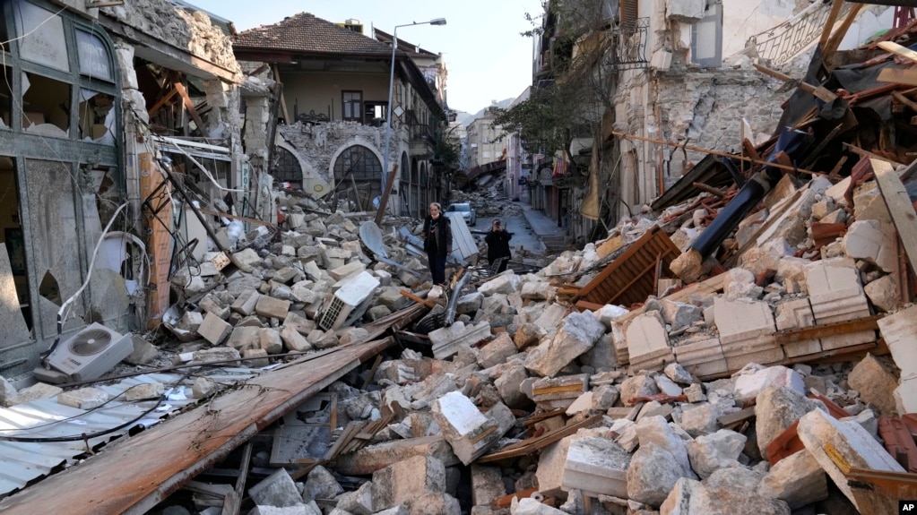 Động đất tàn phá thành phố cổ Antakya, miền nam Thổ Nhĩ Kỳ (ảnh chụp ngày 13/2/2023)