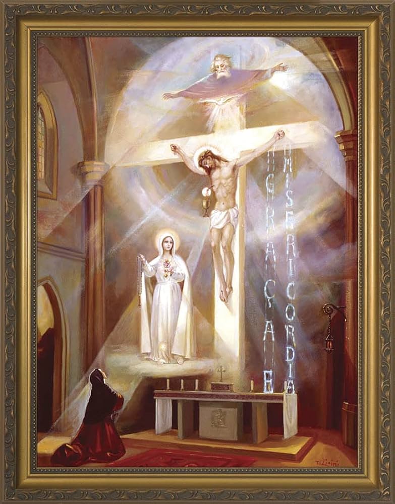 Amazon.com: Catholic to the Max | Last Vision of Fatima Framed Art  Reproduction Print Under Glass | Made in The USA (12x16): Posters & Prints