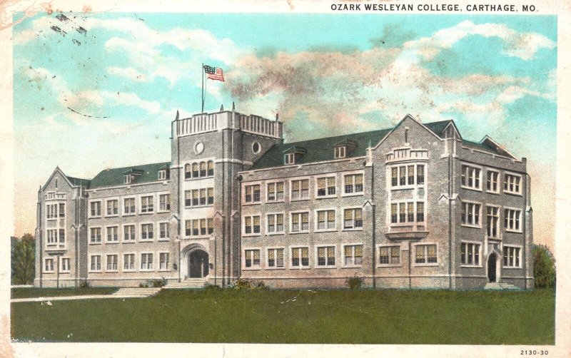 Carthage Missouri MO, Ozark Wesleyan College Building Vintage Postcard 1920  | United States - Missouri - Other, Postcard / HipPostcard