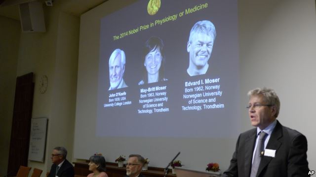 Giáo sư Ole Kiehn công bố những người thắng giải Nobel Y học 2014.