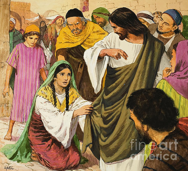 The Amazing Love of Jesus The Woman in the Crowd Greeting Card for ...