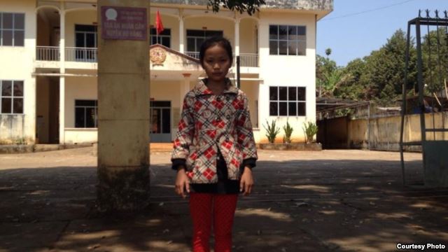 Em Ngô Thị Cẩm Hiếu, học sinh lớp 6B trường trung học cơ sở Nguyễn Khuyến ở tỉnh Bình Phước