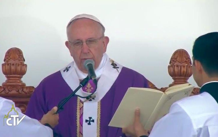 Pope - Mass in Morelia Mexico