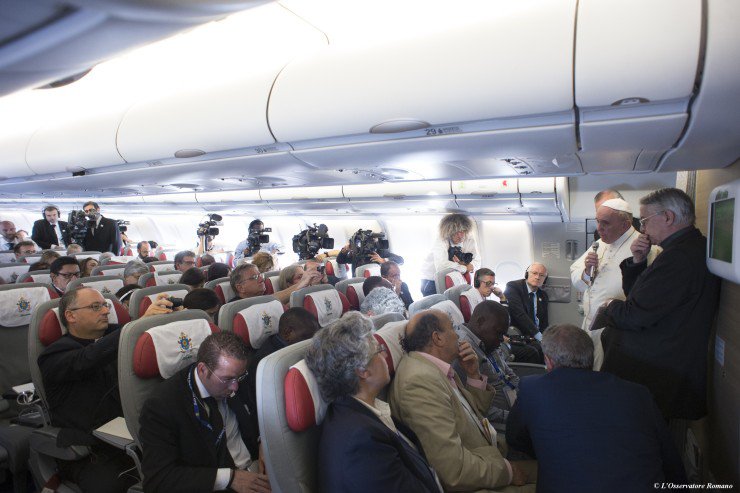 Briefing at Papal flight. Nov. 2015