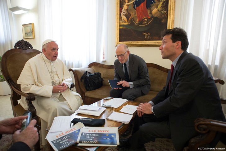 Le pape François a reçu Guillaume Goubert et Sébastien Maillard.