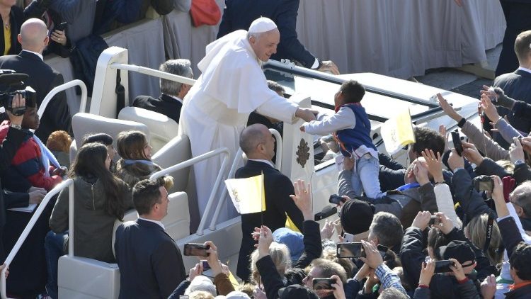 Pope Francis at the General Audience of Feb. 27,  2019, in the Vatican.