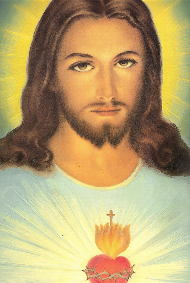 The Sacred Heart Of Jesus Painting by French School