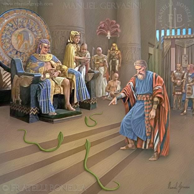 Moisés antes del Faraón | Biblical art, Bible art, Bible illustrations