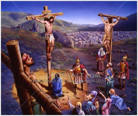 The Crucifixion of Three | Arte cristiano, Dibujos de jesús, Catolico