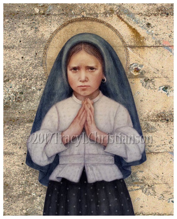 St. Jacinta Marto Art Print Fatima Child Catholic Patron | Etsy