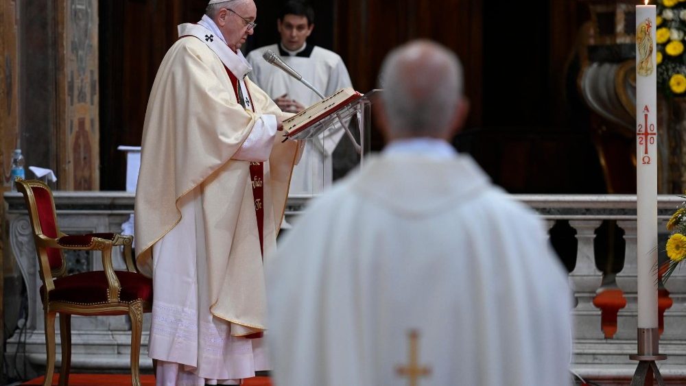 Pope Francis at Mass in the Church of the Holy Spirit in Saxony