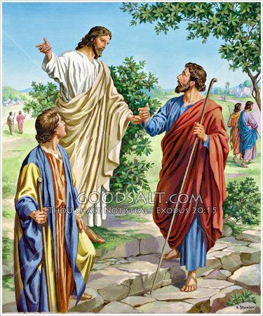 Jesus Sends Out the Twelve Two by Two | Christian art, Bible illustrations, Christian images
