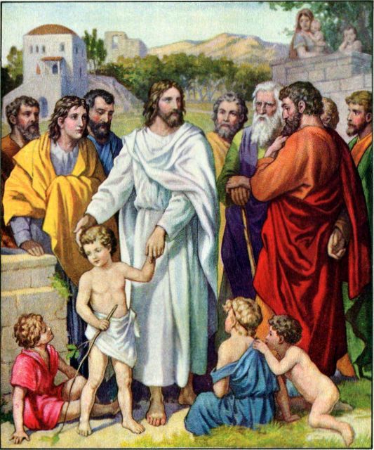 Forbid Not the Little Children | Bible illustrations, Jesus prints ...