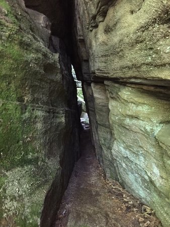 a narrow passage between to massive rocks - Picture of Panama Rocks Scenic  Park - Tripadvisor