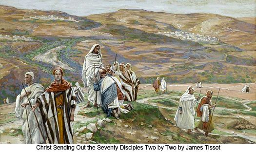 Christ sending out the seventy disciples two by two by James Tissot | Life  of jesus christ, Biblical art, Catholic mass readings
