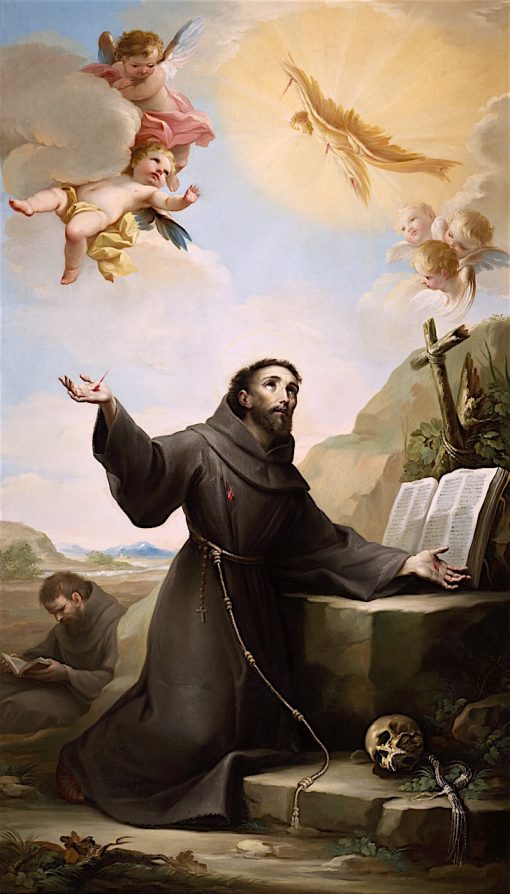 Saint Francis of Assisi Receiving the Stigmata | Mariano Salvador Maella | oil painting